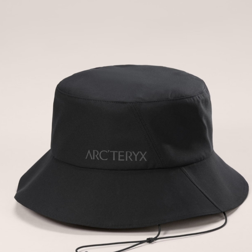 NWOT Arc'teryx Sinsola Bucket Hat Black  Light Breathable Sun Hat Small/M Unisex - Picture 4 of 14